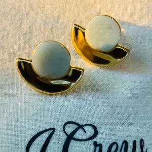 J. Crew Moonrise genuine fresh water disc earrings.